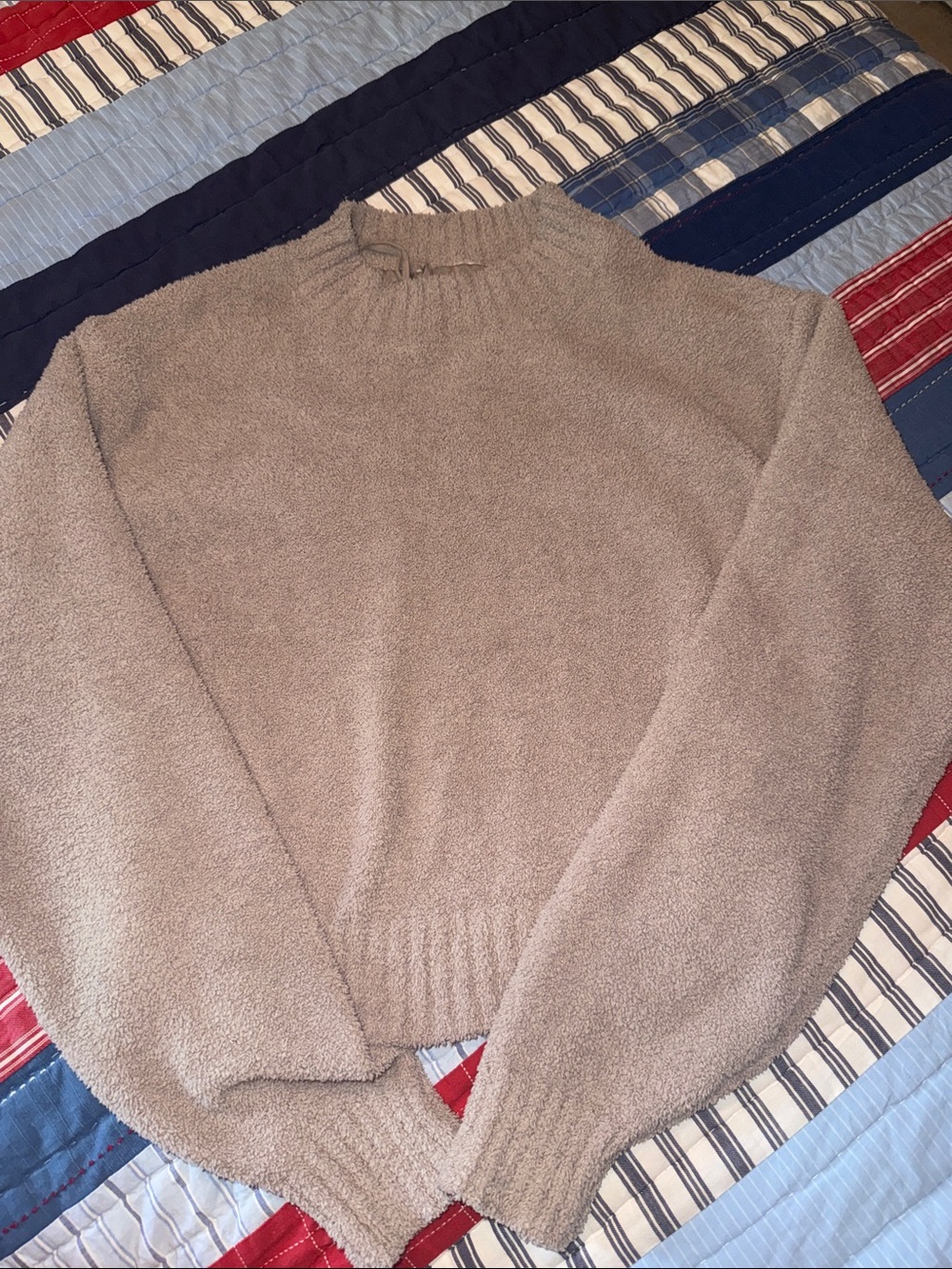 UGG Cozy Women's Taupe Mock-Neck Sweater
